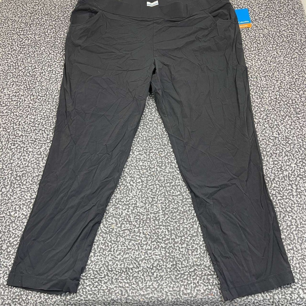 Columbia Pull On Pants Women 3X Black Pocket Outdoor 48x32 New